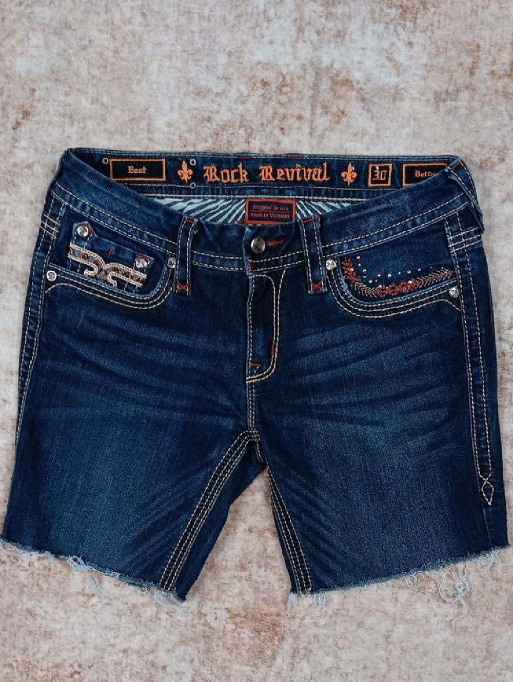 Rock Revival Denim Shorts Womens Size 30